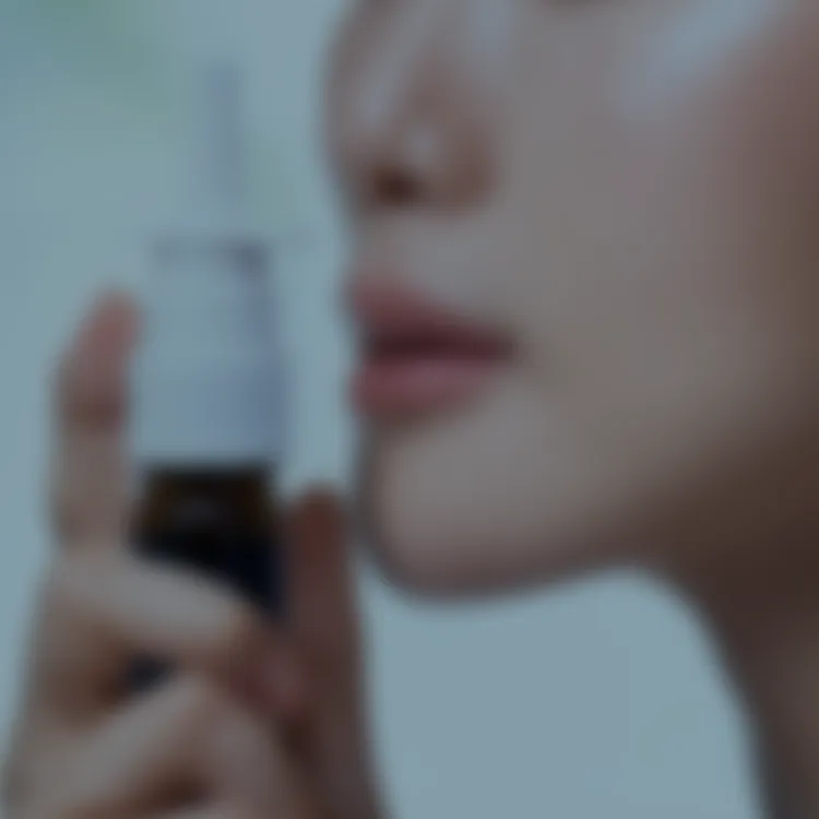 点鼻薬を使っているイメージ画像