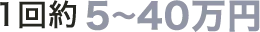 様々な費用が発生するので1回約5～40万円