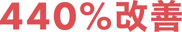 全体的な肌の健康が440％改善
